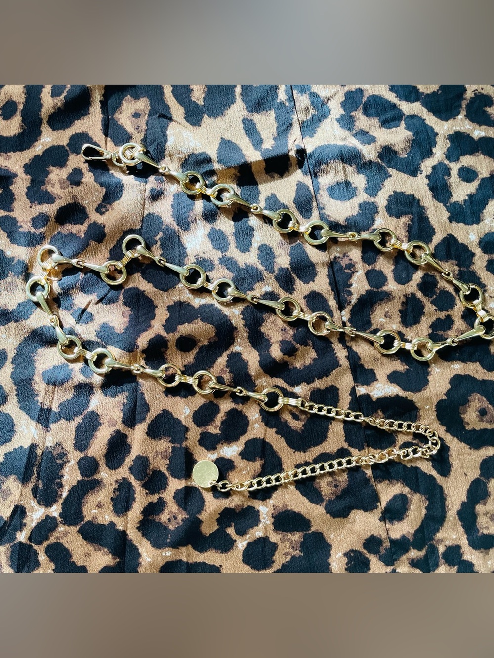 Horsebit Gold Metal Chain Belt Vintage